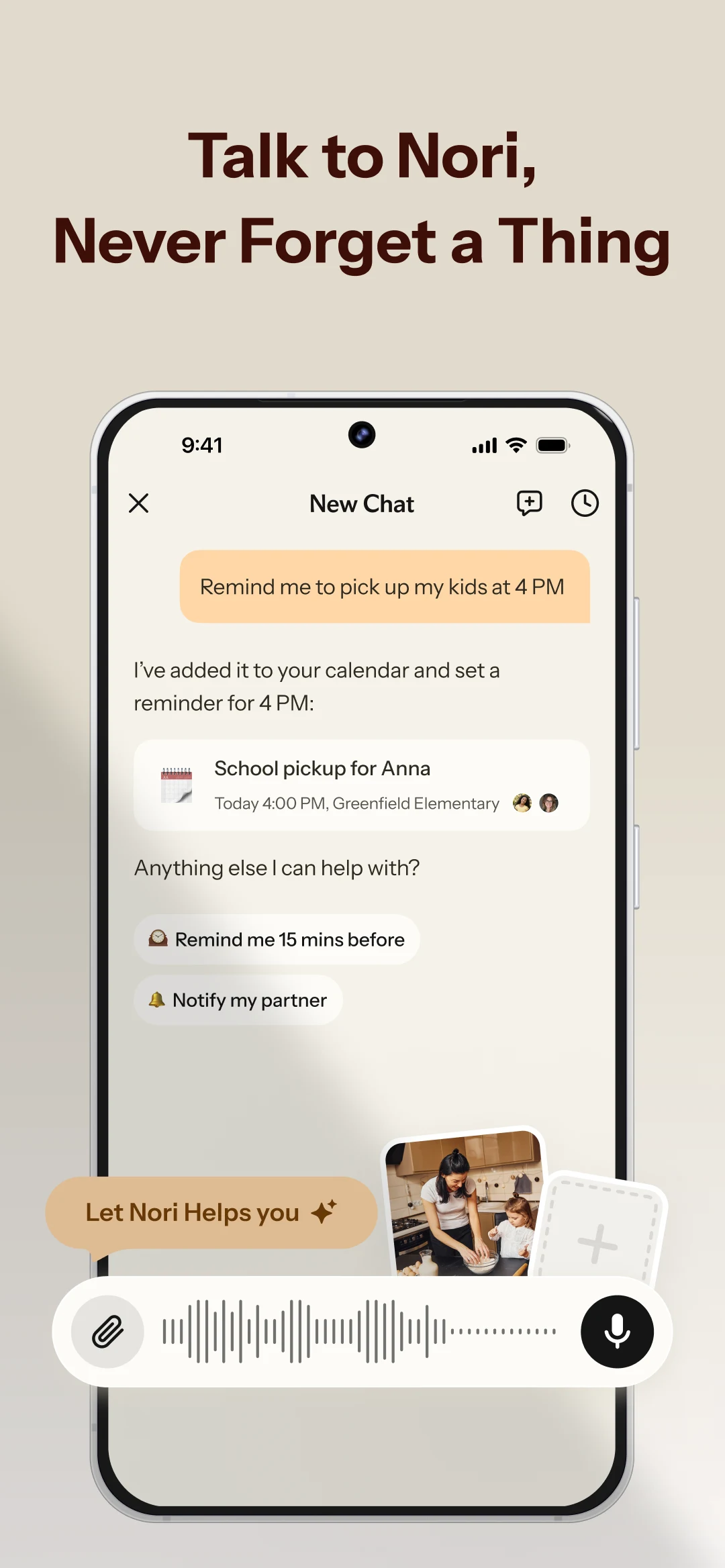 Nori - Family AI screenshot